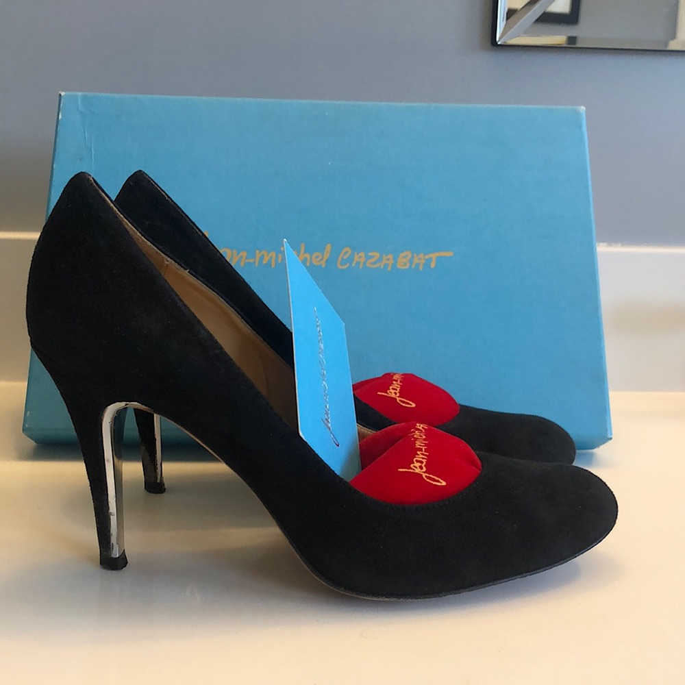 Jean-Michael Cazabat Black Suede Pumps